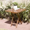 MAEVA Garden Table for 2 People - Teak Wood - 70 x 70 cm MAEVA Garden Table for 2 People - Teak Wood - 70 x 70 cm