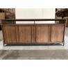 Sideboard with 4 doors and 2 niches in recycled teak wood | Second Hand Sideboard with 4 doors and 2 niches in recycled teak wood | Second Hand