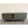 TV cabinet with 1 door, 2 drawers and 2 green wooden compartments | Second Hand TV cabinet with 1 door, 2 drawers and 2 green wooden compartments | Second Hand