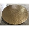 Round shell coffee table 90x90cm in antique gold aluminium | Second Hand Round shell coffee table 90x90cm in antique gold aluminium | Second Hand