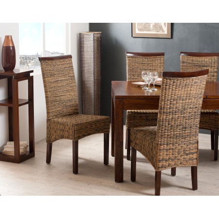 LORINE Brown 3-tier Shelf in Mindi Wood - Exotic Home Decor