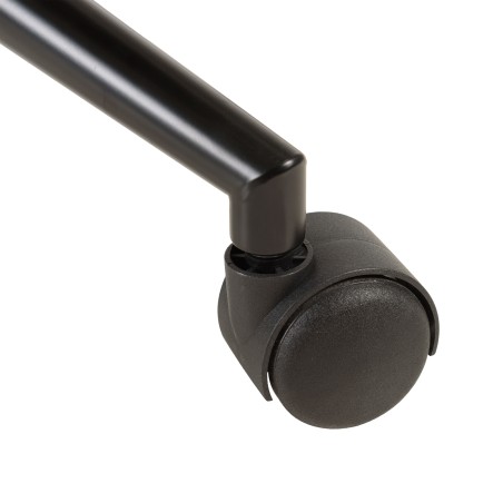 Office chair with castors in ecru fabric with rounded backrest | Mina Collection