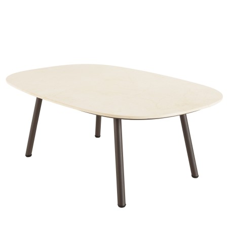 Salon de jardin 4 places en acier et cordage synthétique taupe | Vick