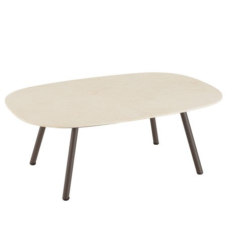 Salon de jardin 4 places en acier et cordage synthétique taupe | Vick