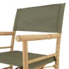 Set of 2 folding chairs in bamboo and green fabric | Macabane Furniture