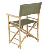 Set of 2 folding chairs in bamboo and green fabric | Macabane Furniture