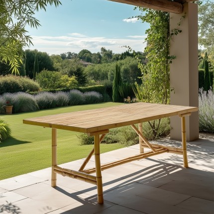 Table à manger en bambou 180x80cm | Collection Vital