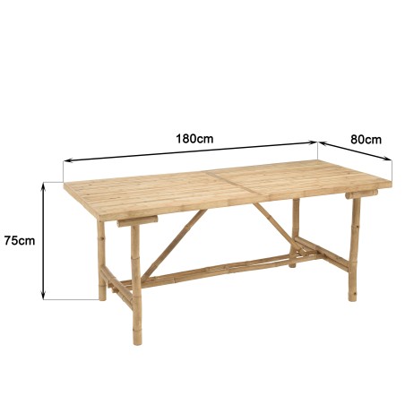 Bamboo dining table 180x80cm | Vital Collection