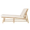 Bamboo sun lounger with cream-coloured cushions | Vital Collection