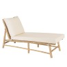 Bamboo sun lounger with cream-coloured cushions | Vital Collection