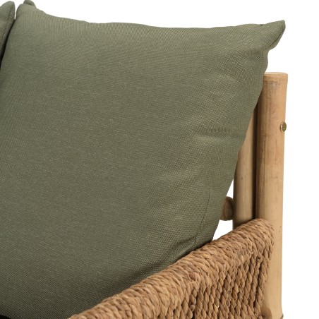 Canapé 3 p. 1 pouf 1 table basse bambou  | Collection Vital