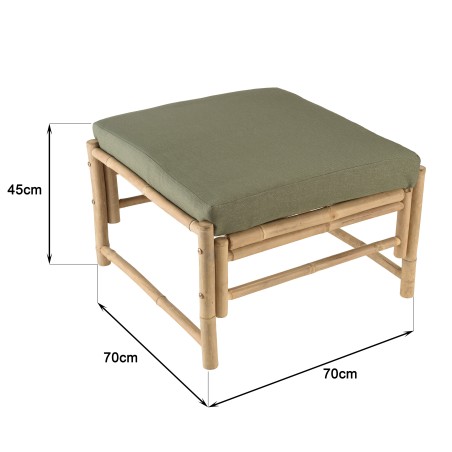 Canapé 3 p. 1 pouf 1 table basse bambou  | Collection Vital