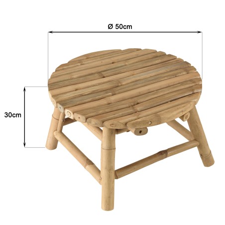 Canapé 3 p. 1 pouf 1 table basse bambou  | Collection Vital