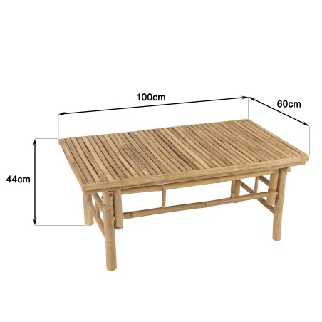 Canapé 6 places et 1 table basse en bambou | Collection Vital