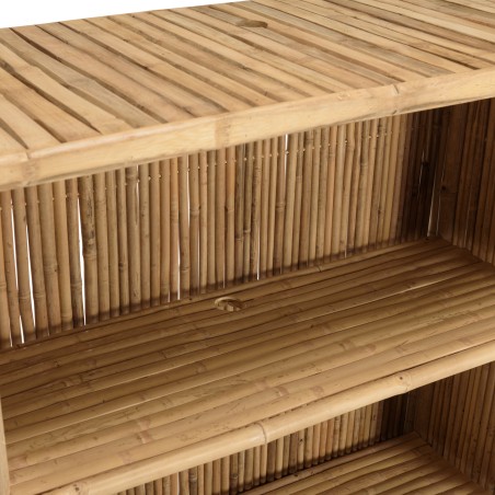 Bar et 2 tabourets avec dossier bambou | Collection Vital