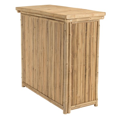 Bar and 2 stools with bamboo backrest | Vital Collection