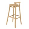 Bar and 2 stools with bamboo backrest | Vital Collection