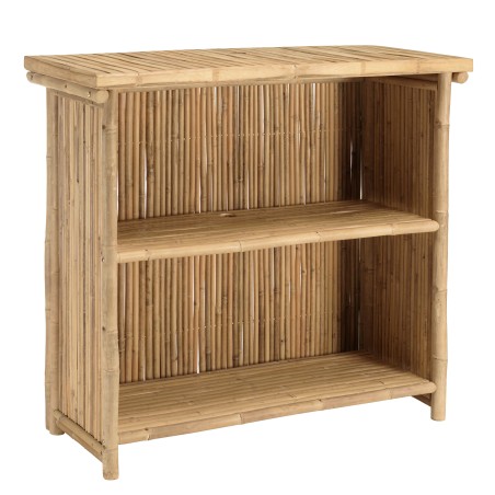 Bar and 2 stools with bamboo backrest | Vital Collection