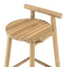 Bar and 2 stools with bamboo backrest | Vital Collection
