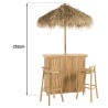 1 bar, 1 parasol and 2 stools with bamboo backrests | Vital Collection