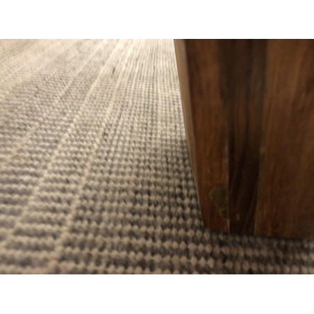 Table à manger jardin 220cm bois teck recyclé pieds tréteaux | SECONDE VIE