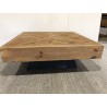 Table basse carrée bois Pin recyclé | SECONDE VIE