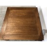 SECOND HAND - Square brown coffee table with shelf, 90x90cm, Mindi wood
