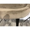 SECOND-HAND - Set of 2 camel velvet bar stools, seat height 80 cm
