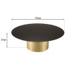 Table basse ronde 110x110cm plateau en fer noir | Seconde vie