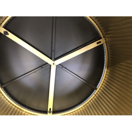 Table basse ronde 110x110cm plateau en fer noir | Seconde vie