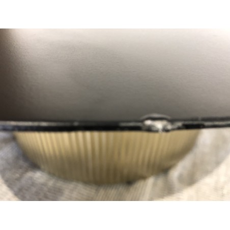 Table basse ronde 110x110cm plateau en fer noir | Seconde vie