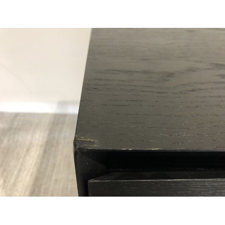 Meuble TV naturel 1 porte 2 tiroirs pieds métal noir | Seconde vie