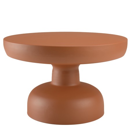 60cm round coffee table in matt brown iron | Hortense