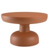 60cm round coffee table in matt brown iron | Hortense