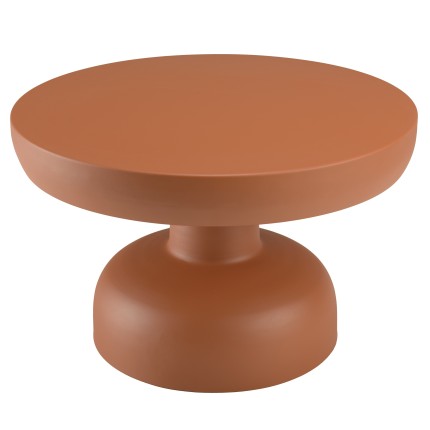 60cm round coffee table in matt brown iron | Hortense