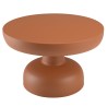 60cm round coffee table in matt brown iron | Hortense