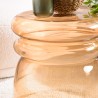 Light brown smoked glass designer side table | Hortense Collection