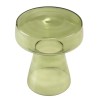 Designer side table in transparent green glass | Hortense Collection