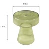 Table d'appoint design en verre transparent couleur vert | Collection Hortense