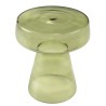 Table d'appoint design en verre transparent couleur vert | Collection Hortense