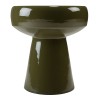 Designer side table in pine green iron | HORTENSE collection