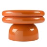 Designer side table in fluorescent orange iron | Hortense Collection
