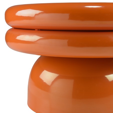 Table d'appoint design en fer couleur orange fluo | Collection Hortense