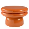 Designer side table in fluorescent orange iron | Hortense Collection