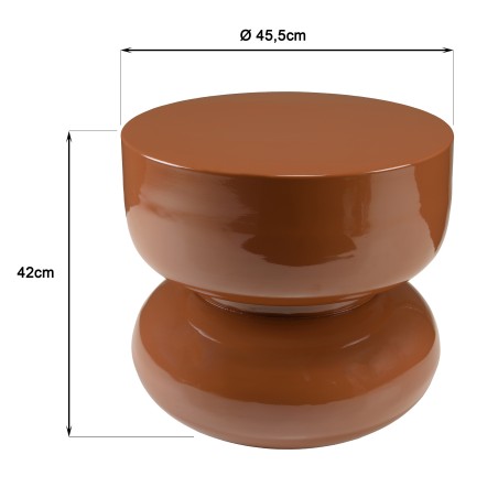 Brown iron designer side table | Hortense Collection