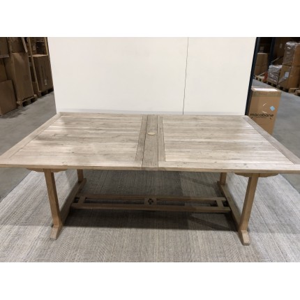 SECOND HAND - Garden table for 10/12 people - rectangular extendable 200/300 x 120 cm in teak wood