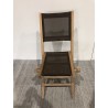 Taupe-coloured textilene folding chair | SECONDE VIE