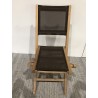 Chaise pliante textilène couleur taupe | SECONDE VIE