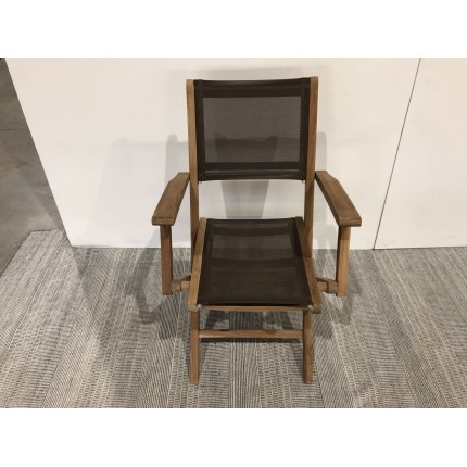 SECOND-HAND - Taupe-coloured textilene folding armchair