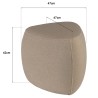 Pebble-shaped pouffe no. 1 in dark beige velvet-effect fabric | Leopold Collection